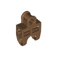 Technic Axle Connector 2 x 3 with Ball Socket, Open Sides (Light Brown)
