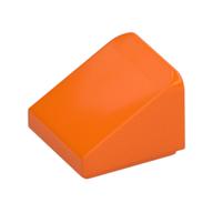 Brick Sloped 30° 1 x 1 x 2/3 (Cheese Slope) (Orange)