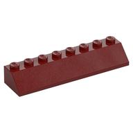 Brick Sloped 45° 2 x 8 (Dark Red)