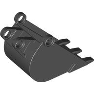 Technic Digger Bucket 4 x 4 x 9 with 3 teeth (Black)