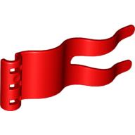 Duplo Flag Wavy 2 x 5 with Slits (Red)