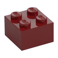 Brick 2 x 2 (Dark Red)