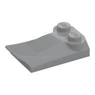 Brick Wedged, Curved 2 x 3 x 2/3 Two Studs, Wing End (Light Bluish Gray)