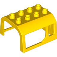 Duplo Train Locomotive Cabin Roof 2 x 4 Studs (Yellow)