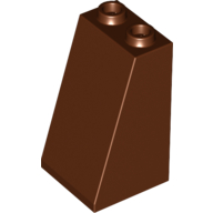 Brick Sloped 75° 2 x 2 x 3 [Hollow Studs] (Reddish Brown)