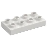 Duplo Plate 2 x 4 (White)