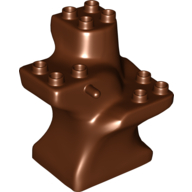 Duplo Plant Tree Trunk Segment Base (Reddish Brown)
