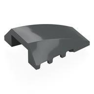 Brick Wedged, Curved 4 x 4 No Top Studs (Dark Bluish Gray)