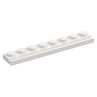 Plate Special 1 x 8 with Door Rail (White)