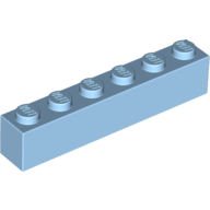 Brick 1 x 6 (Pastel Blue)