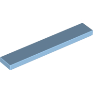 Tile 1 x 6 with Groove (Pastel Blue)