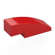 Brick Curved 3 x 1 No Studs (Red)