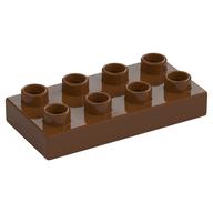 Duplo Plate 2 x 4 (Reddish Brown)
