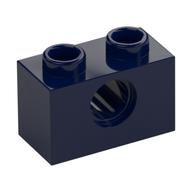 Technic Brick 1 x 2 [1 Pin Hole] (Dark Blue)