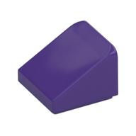 Brick Sloped 30° 1 x 1 x 2/3 (Cheese Slope) (Dark Purple)