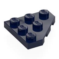 Wedge Plate 3 x 3 Cut Corner (Dark Blue)