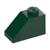 Brick Sloped 45° 2 x 1 with Bottom Pin (Dark Green)
