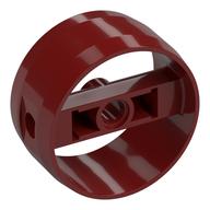 Technic Cylinder 4 x 4 with Pin Holes and Centre Bar, Closed Sides on Bar (Dark Red)