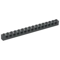 Technic Brick 1 x 16 [15 Pin Holes] (Dark Bluish Gray)