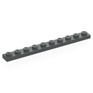 Plate 1 x 10 (Dark Bluish Gray)