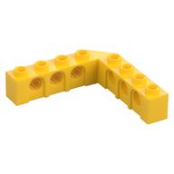 Technic Brick 5 x 5 Right Angle (1 x 4 - 1 x 4) (Yellow)