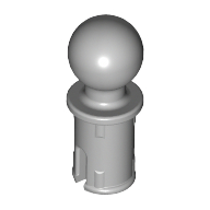 Technic Pin with Friction Ridges Lengthwise and Towball (Light Bluish Gray)