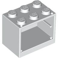 Cupboard 2 x 3 x 2 with Solid Studs (White)