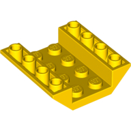 Brick Sloped Inverted 45° 4 x 4 Double with 4 x 2 Recessed (Yellow)