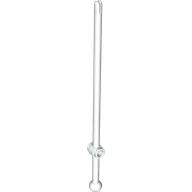 Bar 12L with Open Stud, Towball, and Top Slit [Boat Mast] (White)