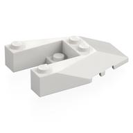 Brick Wedged, Sloped 6 x 4 Cutout, Stud Notches (White)