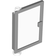 Door 1 x 4 x 5 Left with Trans-Clear Glass (Light Bluish Gray)
