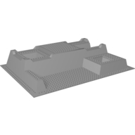Baseplate Raised 32 x 48 x 6 with Level Front (Light Bluish Gray)