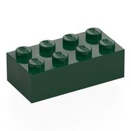 Brick 2 x 4 (Dark Green)