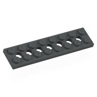 Technic Plate 2 x 8 [7 Holes] (Dark Bluish Gray)