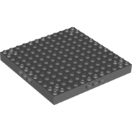Brick Special 12 x 12 with 3 Pin Holes on Each Side and Axle Holes in Corners (Dark Bluish Gray)