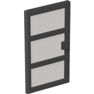 Door 1 x 4 x 6 with 3 Panes with Trans-Brown Glass (Black)