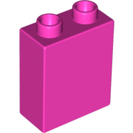 Duplo Brick 1 x 2 x 2 (Dark Pink)