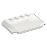Brick Wedged, Curved Triple 4 x 6 x 2/3 with 4 Studs (White)