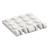 Hinge Plate 3 x 4 Locking Dual 2 Finger, 9 Teeth (White)