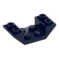Brick Sloped Inverted 45° 4 x 2 Double with 2 x 2 Recessed (Dark Blue)