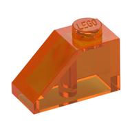 Brick Sloped 45° 2 x 1 with Bottom Pin (Trans-Orange)