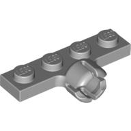 Plate Special 1 x 4 with Towball Socket, Short, 4 Slots (Light Bluish Gray)
