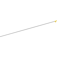 Minifig Simple Hose Nozzle with 35L Black String (Yellow)