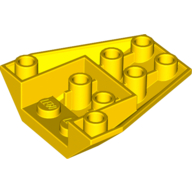 Brick Wedged, Sloped Inverted 4 x 4 Triple [2 Connections between Front Studs] (Yellow)