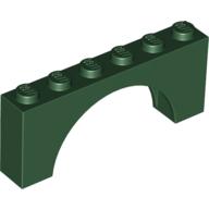 Brick Arch 1 x 6 x 2 - Thick Top with Reinforced Underside (Dark Green)