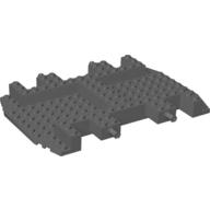 Vehicle Base 12 x 18 x 1 1/3, Recessed Surface, Cutouts, Wedged Front (Dark Bluish Gray)