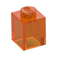 Brick 1 x 1 (Trans-Orange)