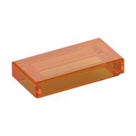Tile 1 x 2 with Groove (Trans-Orange)
