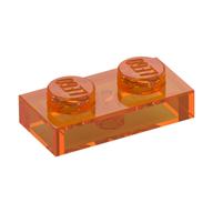 Plate 1 x 2 (Trans-Orange)
