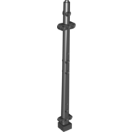 Boat, Mast 2 x 2 x 20 with Holes - Side Aligned x shape Axle Hole, + Orientation (Black)